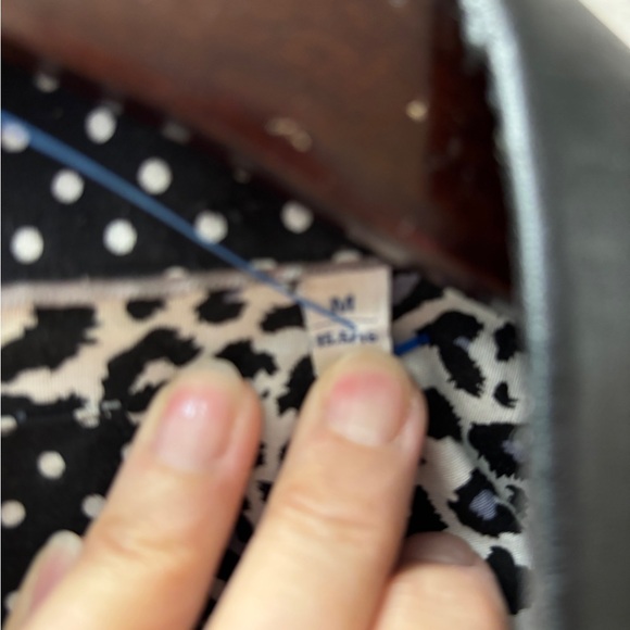 John Lennon thrashed Dress Shirt Leopard Print Faux Leather Trim Rocker Shirt - Picture 13 of 14